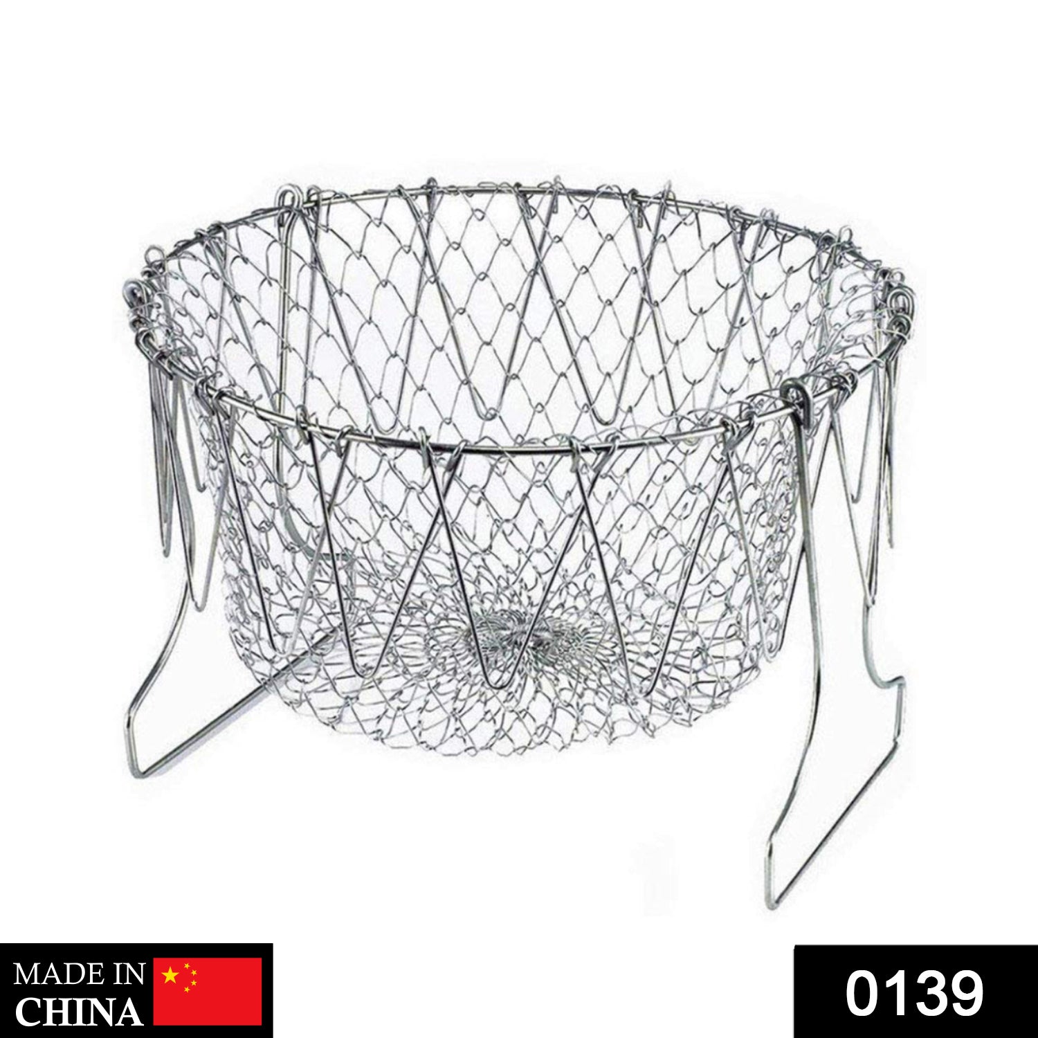 139 Foldable Strainer Chef Basket DeoDap