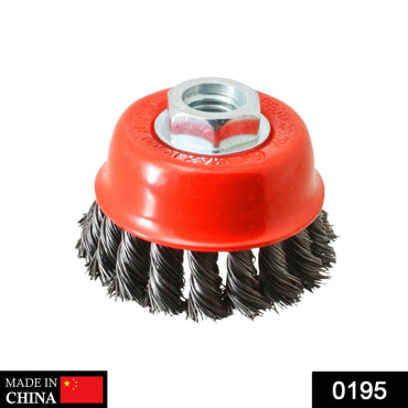 195 Wire Wheel Cup Brush (Black) Deodap