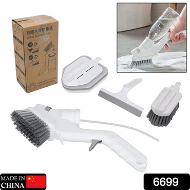 6699 Spray Cleaning Brush, Multifunction Non-Slip Cleaning Brush, Comfortable Handle Durable for Sinks, Gas Stove Clean Tiles Crevices, Window Household Cleaning DeoDap