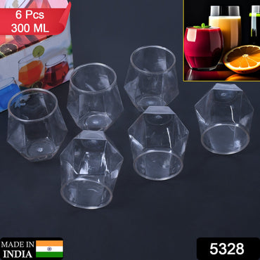 5328  Premium Transparent Pilsner Glasses | Beer Juice Mocktail Lassi Glasses for Better Head Retention, Aroma and Flavor | Crystal Plastic  Glass DeoDap