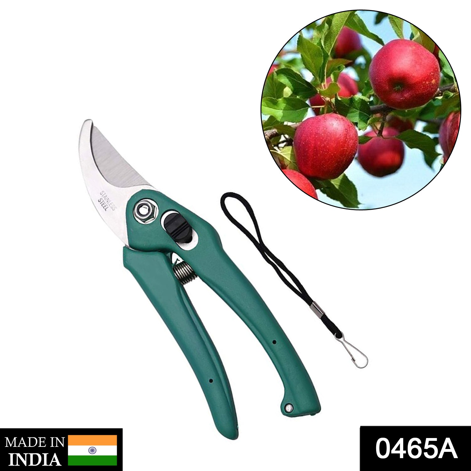 0465A Garden Shears Pruners Scissor for Cutting Branches, Flowers, Leaves, Pruning Seeds DeoDap