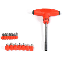 0451R T Handle Screwdriver Set High Quality Steel Screwdriver Hand Tools For Mechanic & Multiuse Tool ( 15 pcs ) DeoDap