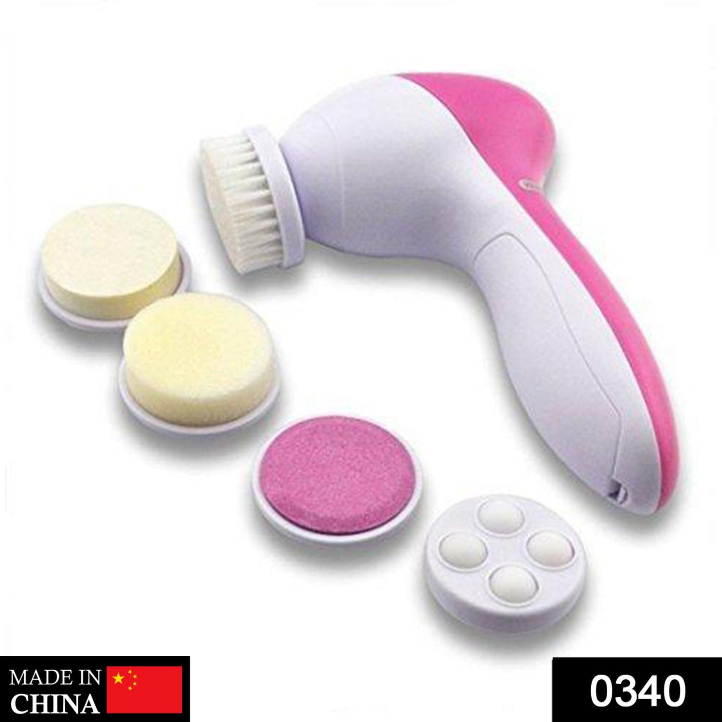 340 -5-in-1 Smoothing Body & Facial Massager (Pink) Gotilyo