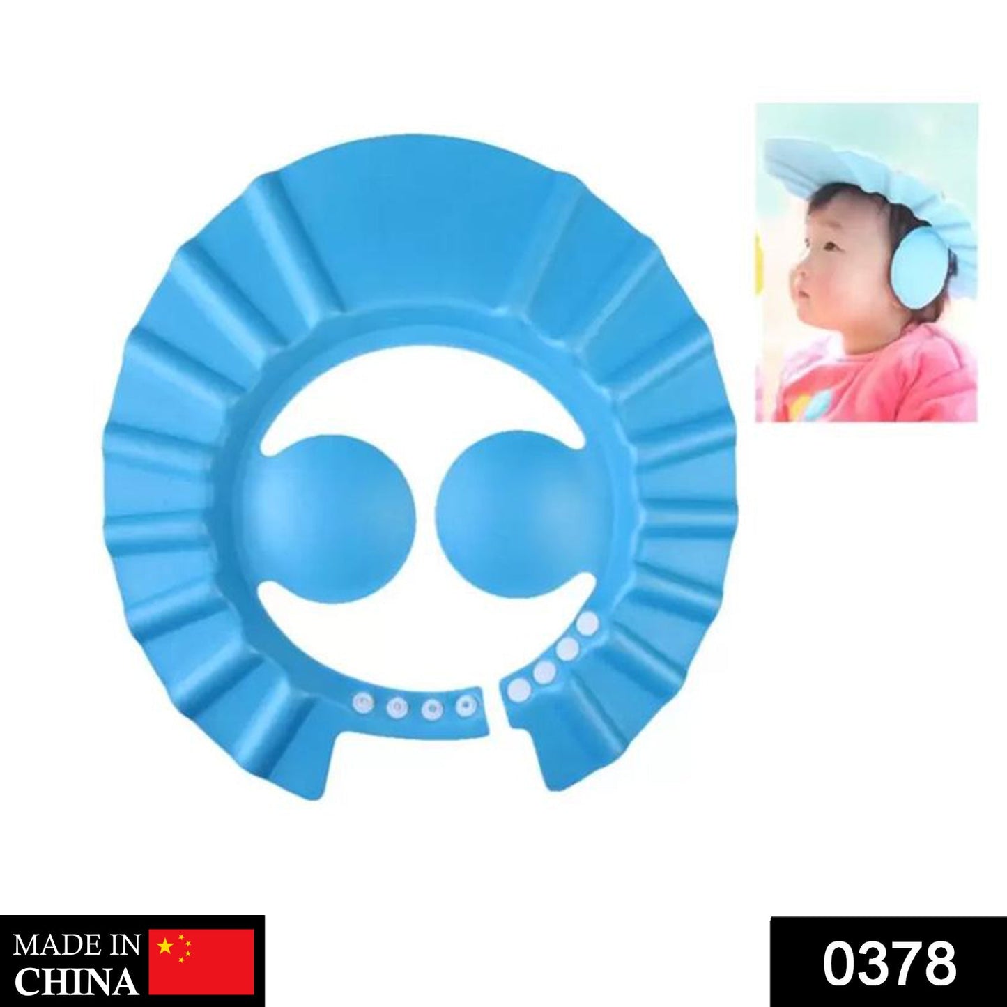 0378 Adjustable Safe Soft Baby Shower cap Gotilyo