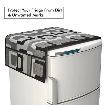 1090 Fridge Top Cover Cotton Material 6 Utility Side Pockets Fridge Cover For All types Fridge Use DeoDap