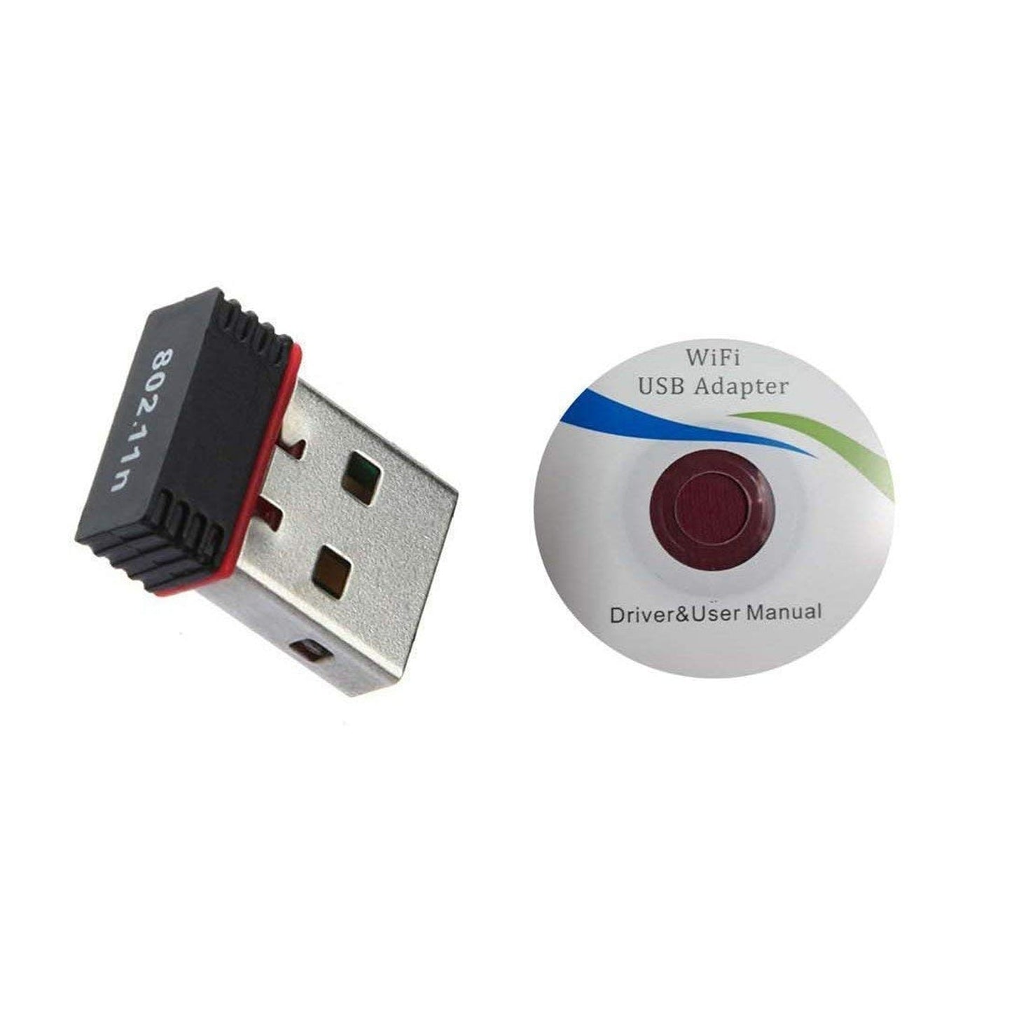 7224 Wi-Fi Receiver Wireless Mini Wi-Fi Network Adapter with with Driver Cd For Computer & Laptop And Etc Device Use DeoDap