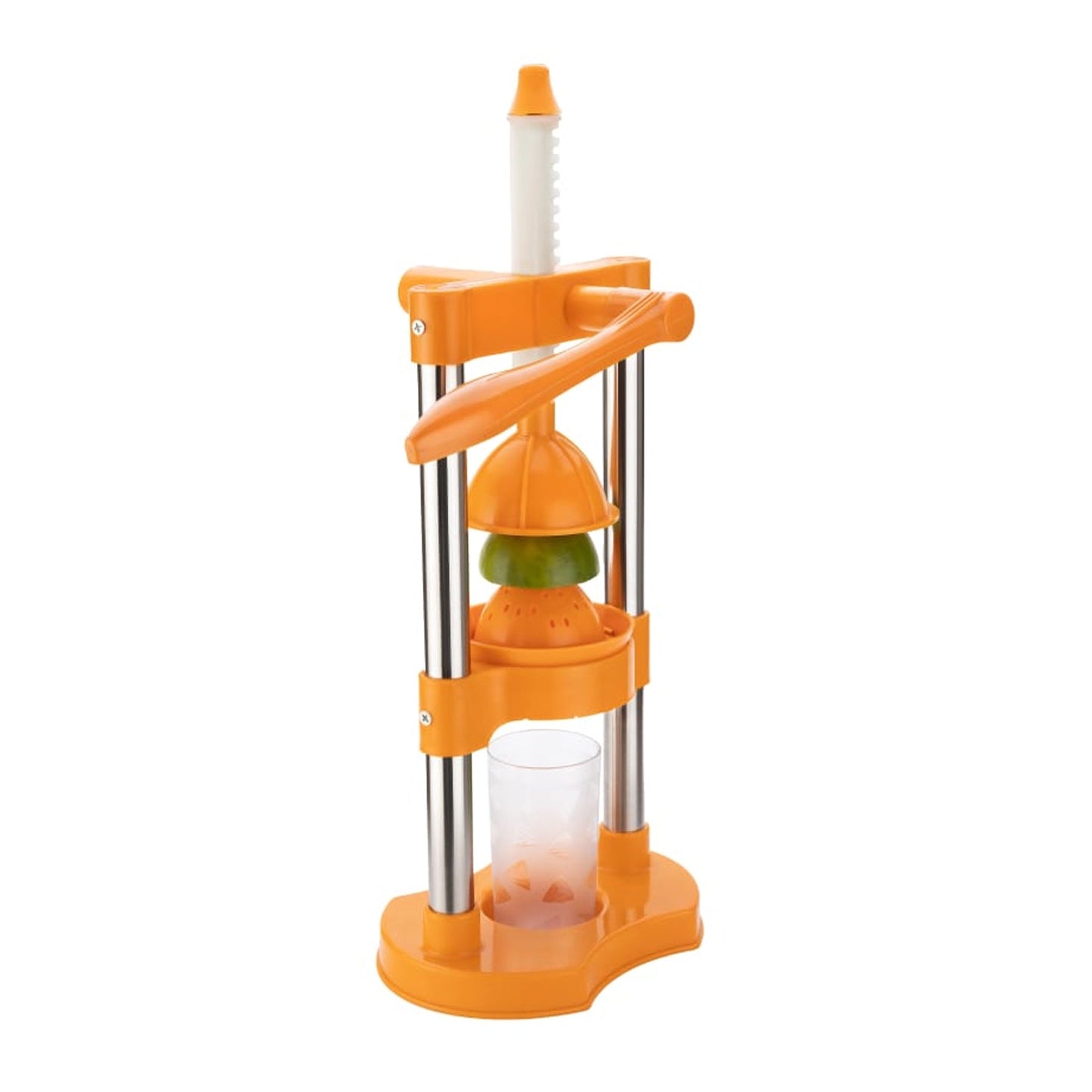 7128 Hand Pressure Juicer With Glass Manual Cold Press Juice Machine  Instant Make Juice Squeezer, Fruits Juicer, Juice Maker, Orange Juice Extractor For Fruits & Vegetables, Orange DeoDap