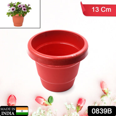 0839B Pot/Gamla en plastique robuste pour décoration intérieure de la maison | Jardin de balcon extérieur 13 cm (paquet de 1 pièce)