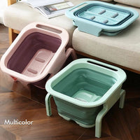 7389 Foldable Soaking Foot Massage Tub, Spa Basin, Bucket with Massage Roller, Suitable For Home Spa Pedicure Relieve Stress DeoDap