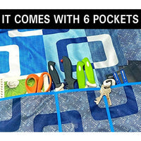 1085 Fridge Top Cover with 6 Utility Pockets and 4 Pc Fridge Mats (pack of 5) DeoDap