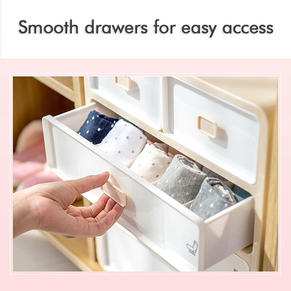 4808   3 Layer Multipurpose Plastic Storage Drawer Box organizer for Kitchen tools, Office Stationary, Jewellery, Cosmetics, Countertop Desktop Organizer DeoDap