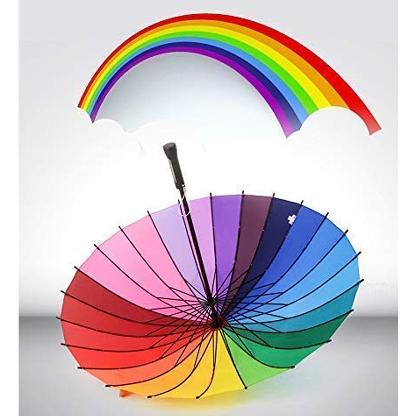 9105 Rainbow Umbrella for Men & Women (Multicolor)