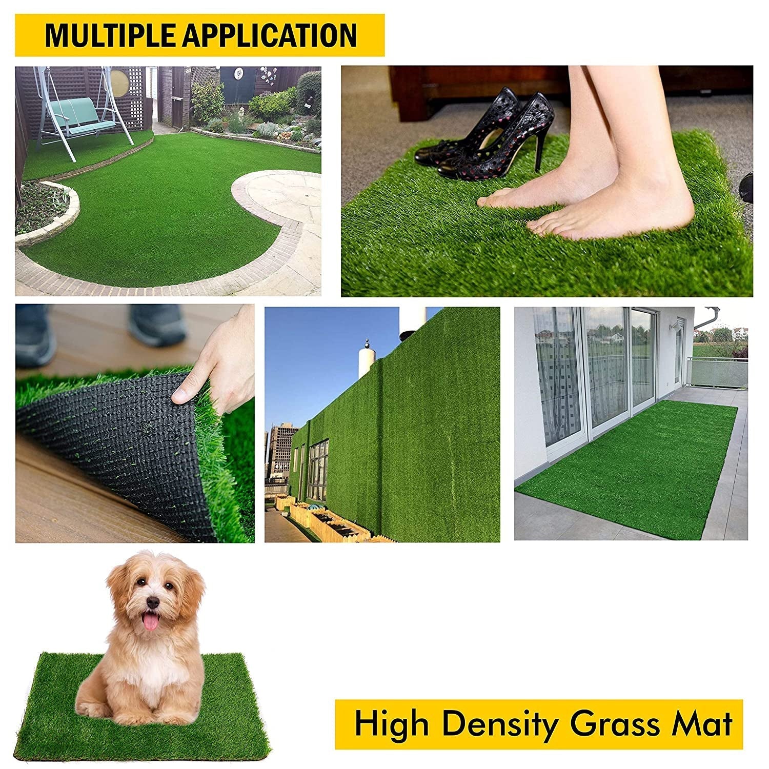 0612 Artificial Grass for Balcony Or Doormat, Soft and Durable Plastic Turf Carpet 58x38cm DeoDap