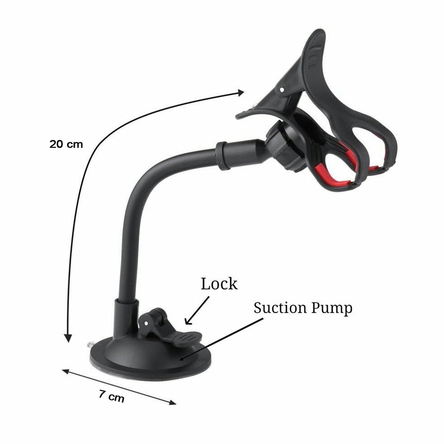 0282B Flexible Mobile Stand Multi Angle Adjustment with 360 Degree Adjustment For Car & Home Use Mobile Stand DeoDap