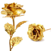 0606 Luxury Decorative Gold Plated Artificial Golden Rose with Premium Box DeoDap