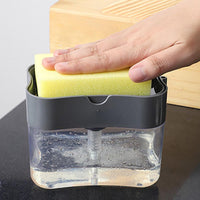 1273 2 in 1 Soap Pump Dispenser Sponge Holder Kitchen Sink Soap Holder Dispenser DeoDap