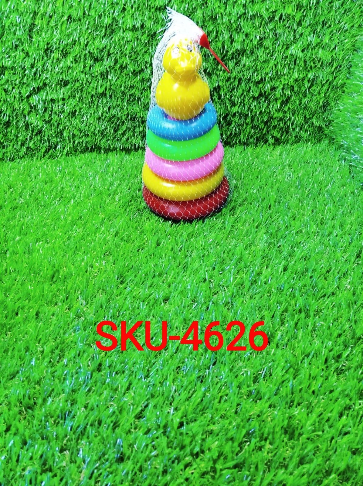 4626 Plastic Baby Kids Teddy Stacking Ring Jumbo Stack Up Educational Toy DeoDap