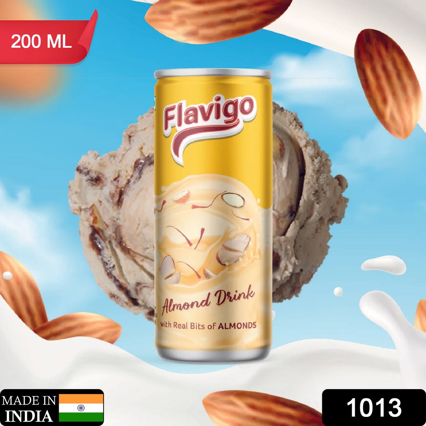 1013 Flavigo Almond Drink Ice Cream Milkshake (200Ml) | Ice cream shakes