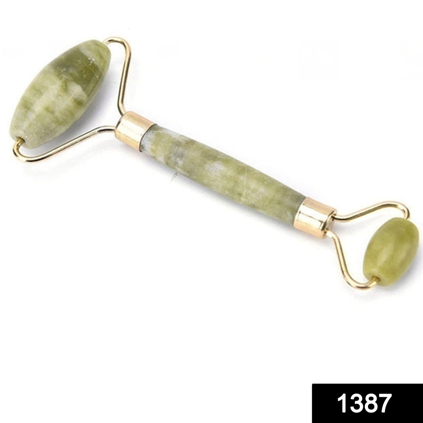 1387 Smooth Facial Roller & Massager Natural Massage Jade Stone DeoDap