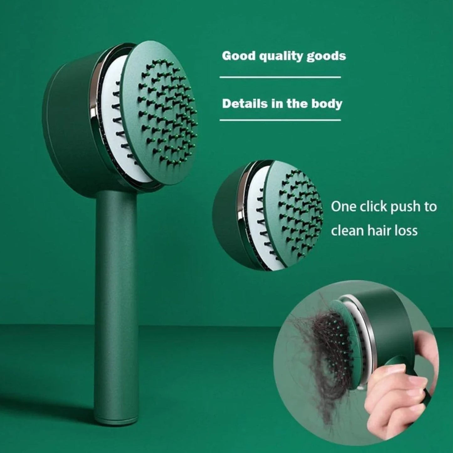 6034﻿ Air Cushion Massage Brush, Airbag Massage Comb with Long Handle, Self-Cleaning Hair Brush, Detangling Anti-Static for All Hair DeoDap