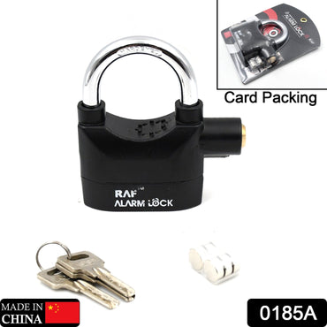 0185a Security Alarm Lock System | Waterproof Black Anti-theft Siren 110dba alarm anti Padlock FoR Bike|Door Window|Battery  padlock