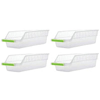 2055 Kitchen Plastic Space Saver Organizer Basket Rack- 4 pcs DeoDap