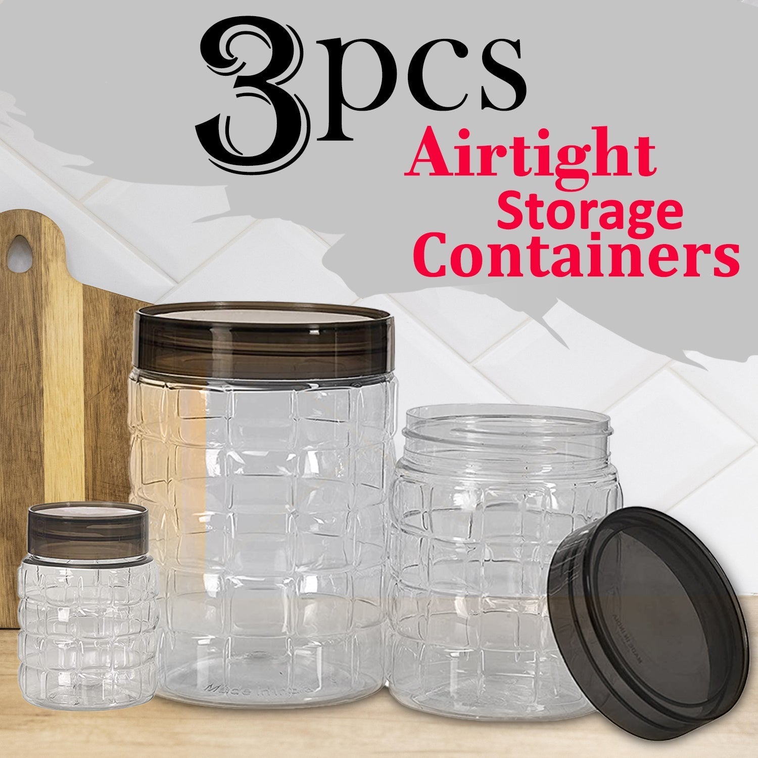 2541 Kitchen Storage Containers Good Grips 3 Pcs Airtight Round DeoDap