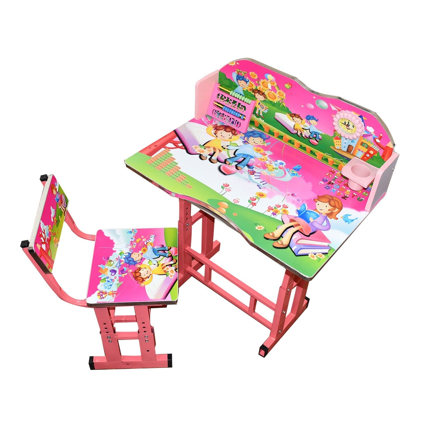 Table d'étude Portable multifonction pour enfants, ensemble de chaises, Table d'étude avec chaise pour le travail, le bureau et la maison, 7901