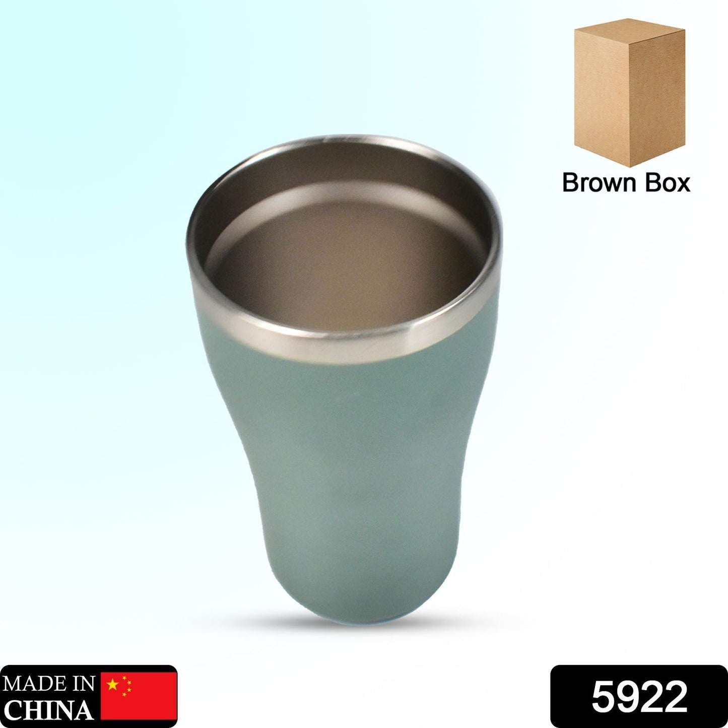 Grande tasse à café en acier 5922, tasse PREMIUM pour café, thé, cacao, tasses de CAMPING avec poignée, PORTABLE et facile à nettoyer (1 pièce)