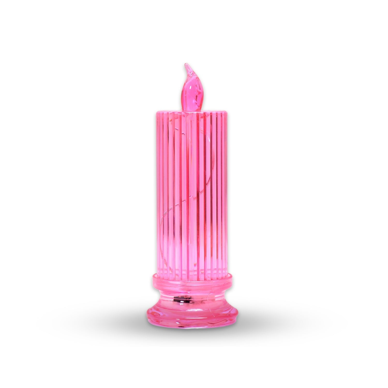 6244 Big Simple Candles for Home Decoration, Crystal Candle Lights (Multicolor) DeoDap