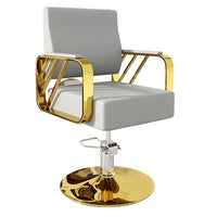 9363A chaise ordinaire moderne avec ascenseur hydraulique pour chaise de café d'hôtel de bureau à domicile (1 unité argent et or)