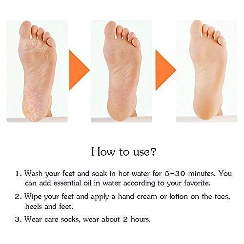 1352 Anti Crack silicone Gel Foot Protector Moisturizing Socks DeoDap