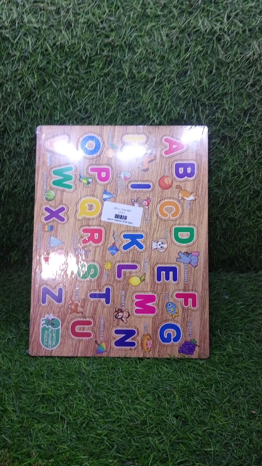 3495 lettres de l'alphabet majuscules en bois, jouet de puzzle éducatif d'apprentissage pour les enfants.