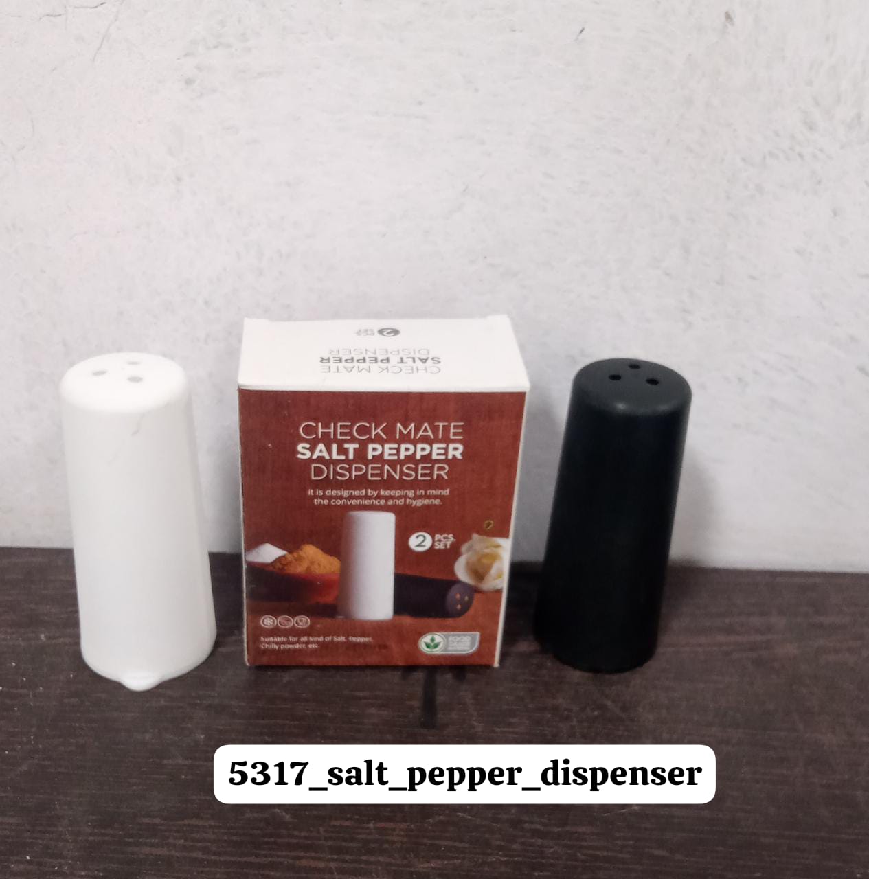 Distributeur de sel et de poivre pour table à manger, stockage d'épices et nouveau look, pour usage domestique et hôtelier, 5317