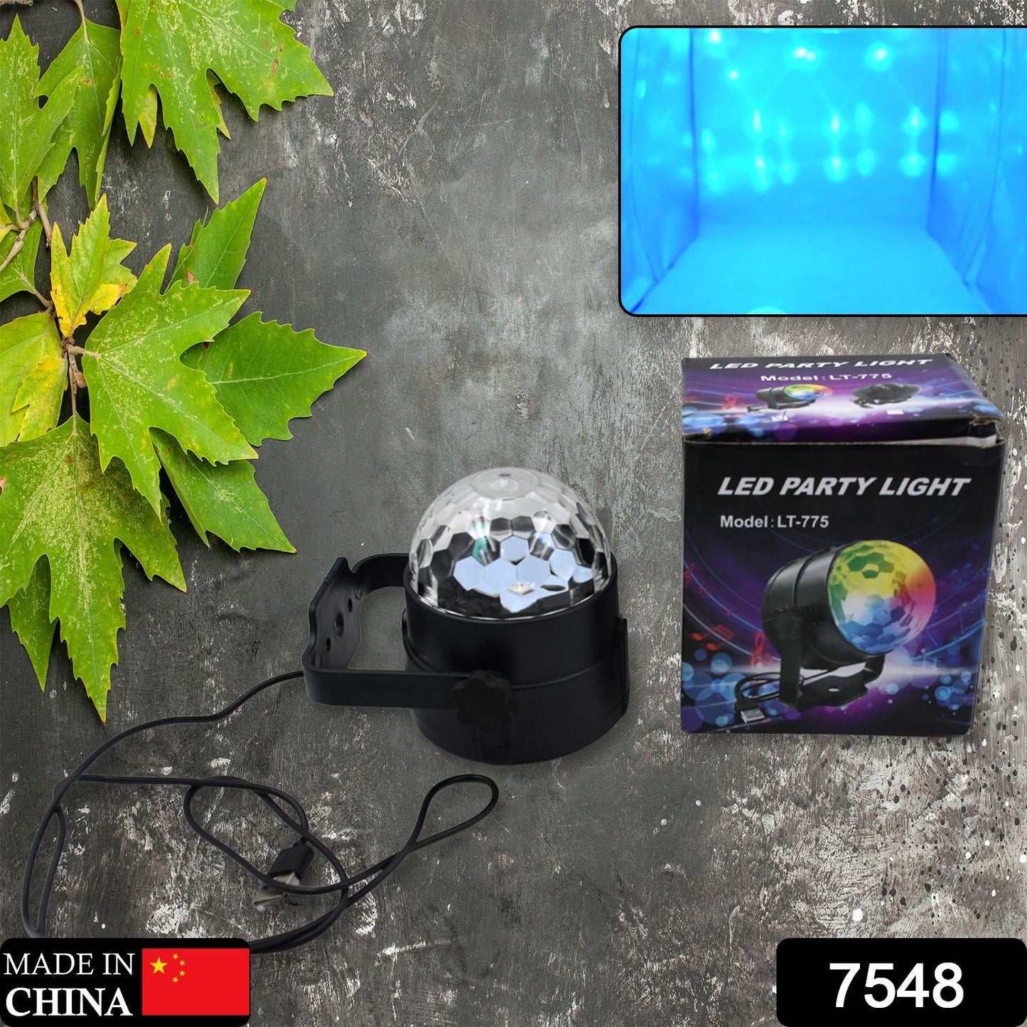 7548 Lumières de fête, lumière de scène DJ, boule disco, charge USB, lampe de scène pour maison, bar, voiture, mariage, fête de vacances, cadeau de fête d'anniversaire pour enfants