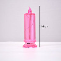 6244 Big Simple Candles for Home Decoration, Crystal Candle Lights (Multicolor) DeoDap