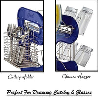 7791 acier inoxydable égouttoir bol support de rangement plaque plat couverts tasse support avec plateau cuisine étagère support