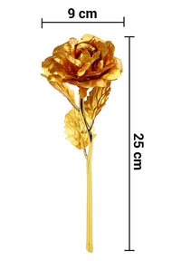 0606 Luxury Decorative Gold Plated Artificial Golden Rose with Premium Box DeoDap