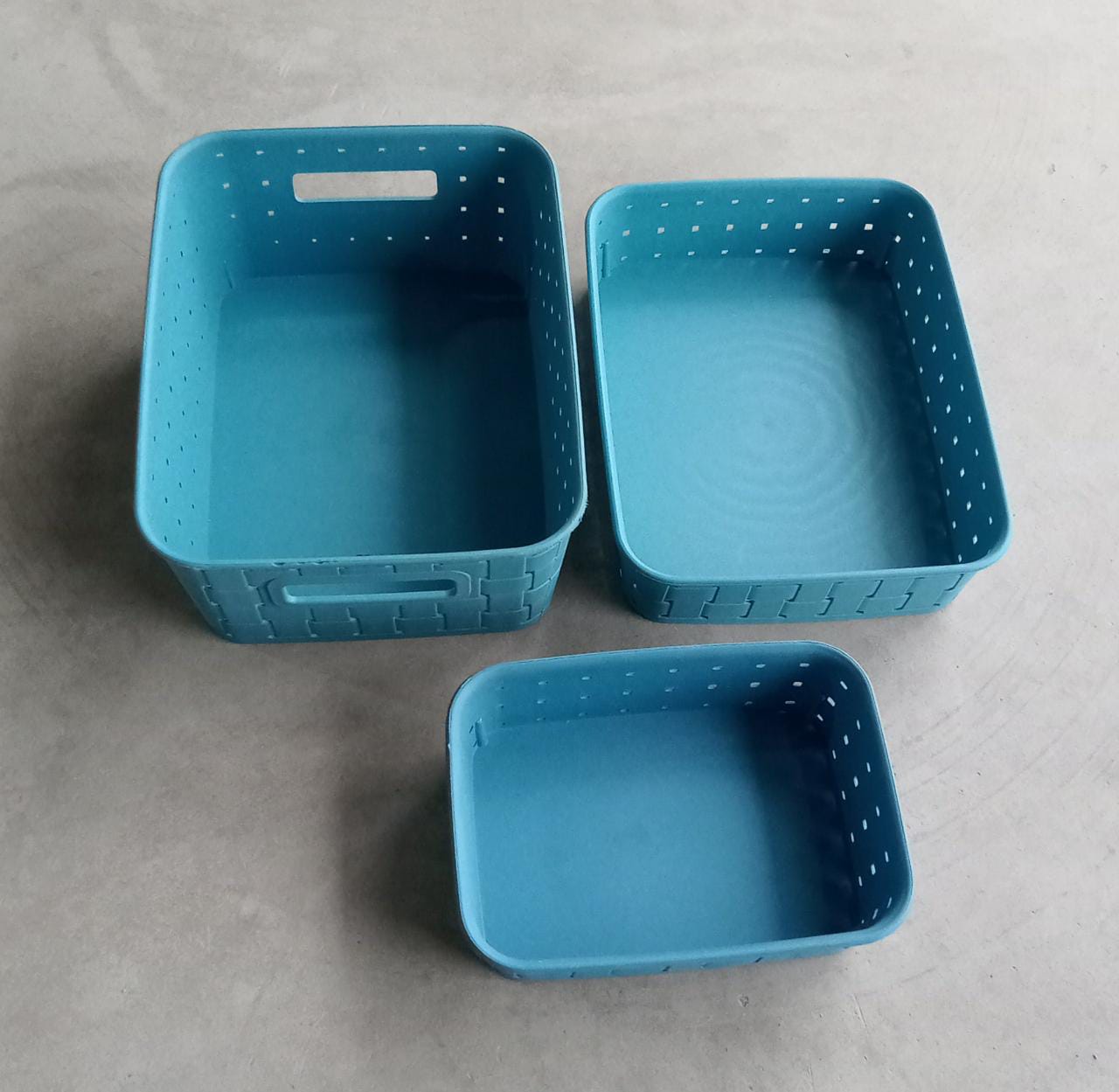 062 Paniers intelligents pour le rangement (lot de 3) Bleu ciel