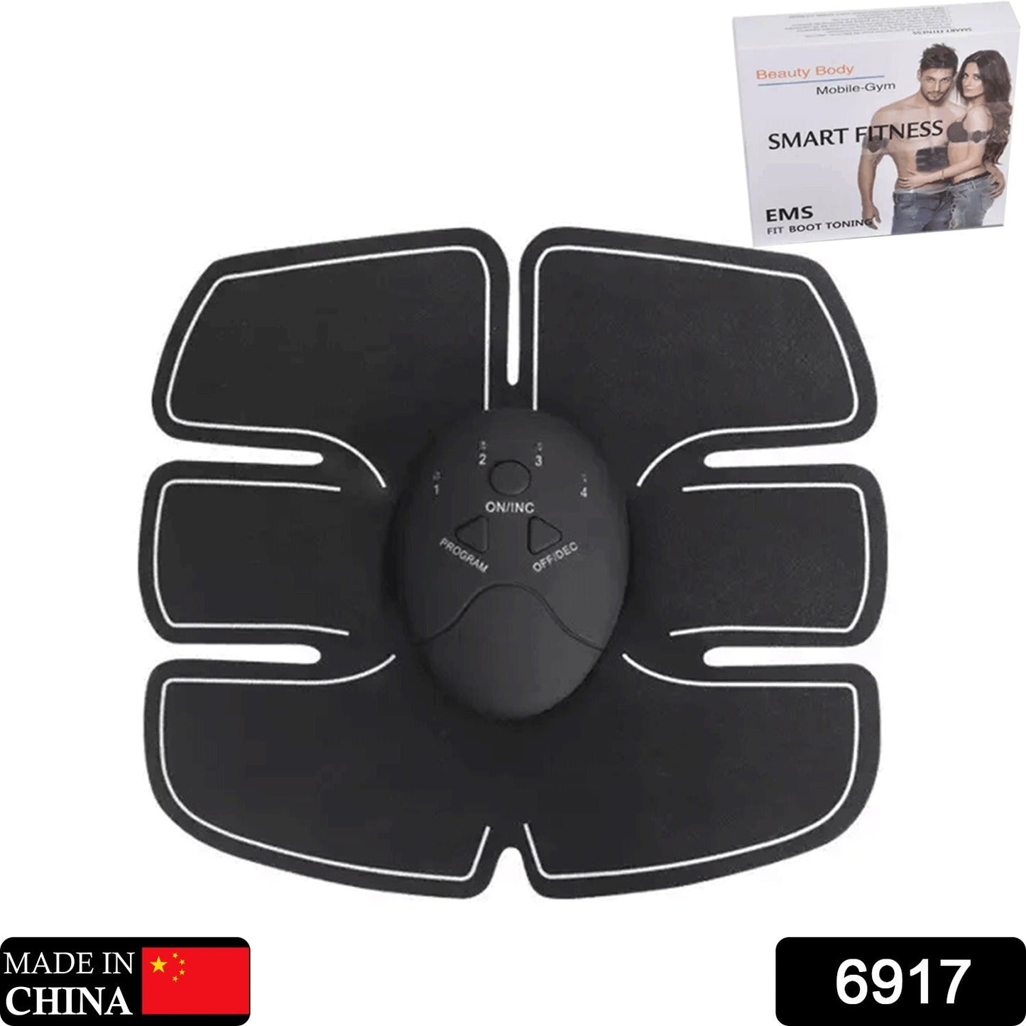 6917 Lot de 6 stimulateurs abdominaux sans fil pour exercices abdominaux et musculaires, masseur corporel/6 pack de stimulateurs abdominaux chargeant la batterie/Mart Fitness Abs Maker/appareil d'entraînement pour exercices