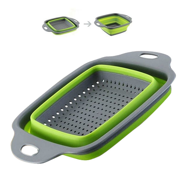 2380 Plastic Folding Basket/Strainer for Kitchen DeoDap