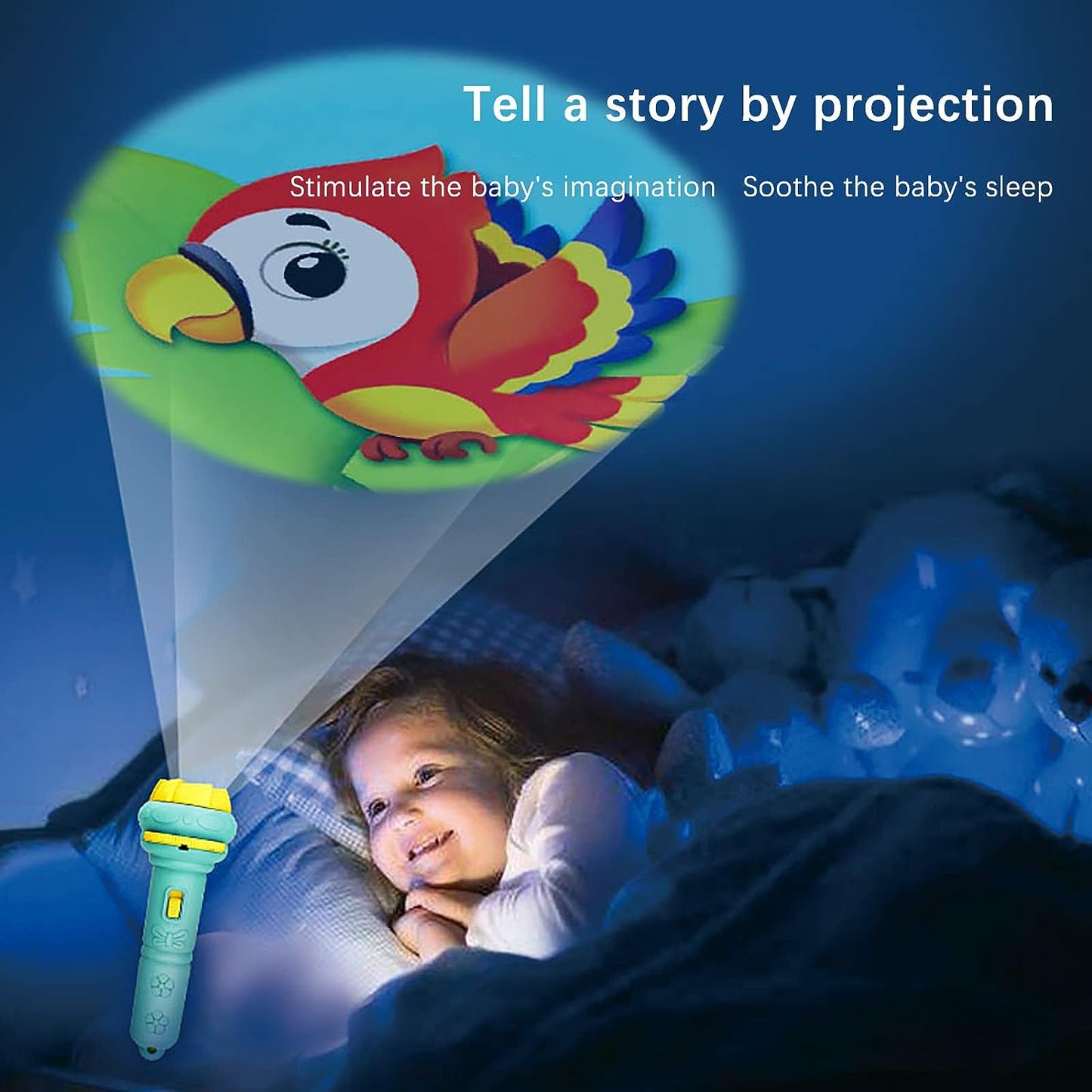 4400 Mini projecteur de diapositives pour enfants avec 3 diapositives et 24 motifs animés, lampe torche pour enfants, lampe torche, jouet d'apprentissage éducatif, apprentissage éducatif pour filles et garçons