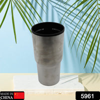 5961  STAINLESS STEEL VACUUM GLASS INSULATED GLASS COFFEE CUPS DOUBLE WALLED TRAVEL MUG, CAR COFFEE MUG