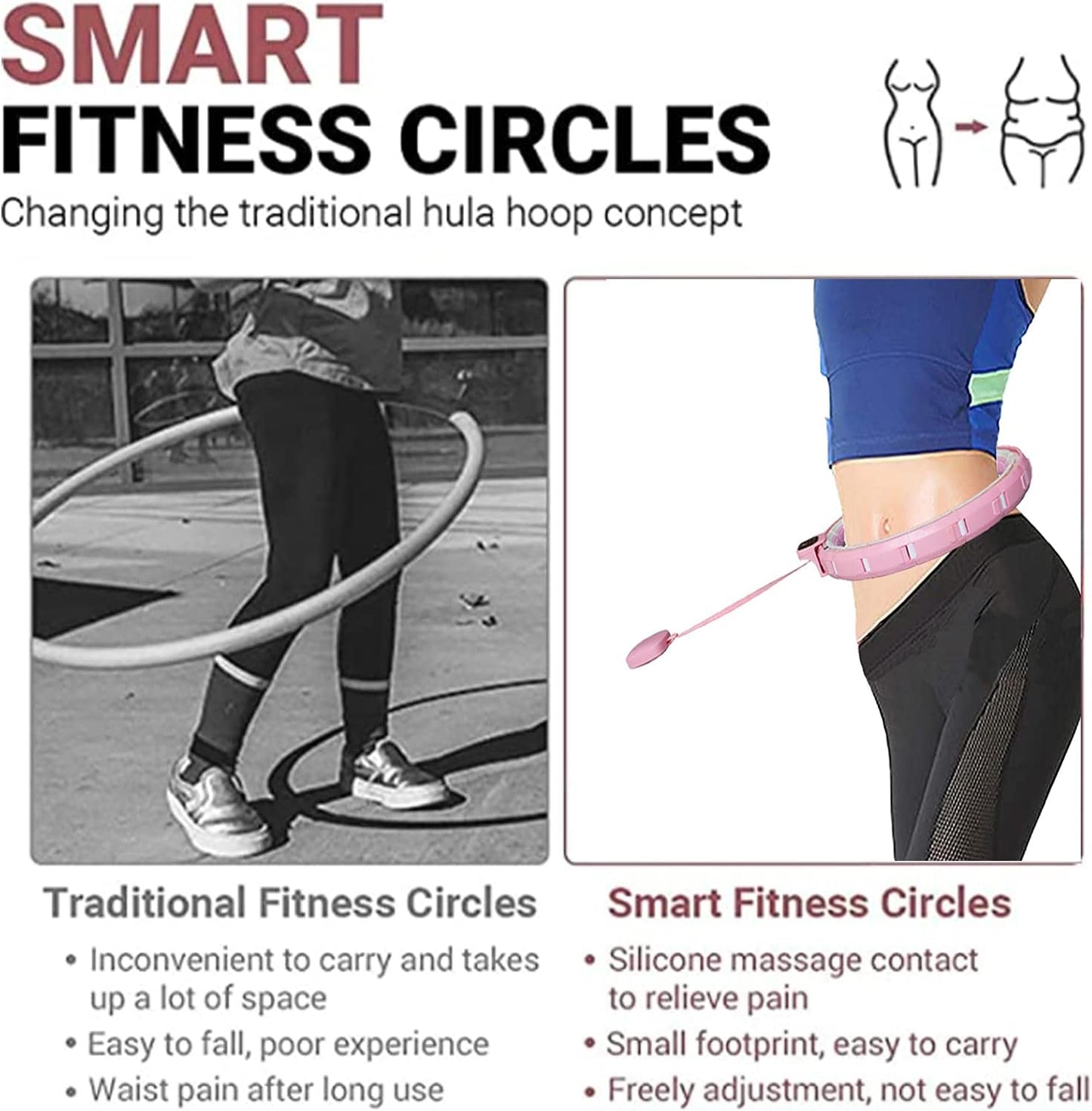 8021 Fitness réglable détachable Fitness Hula Hoop anneau intelligent rond compte et perte de poids équipement de gymnastique exercice Smart Hula Hoops