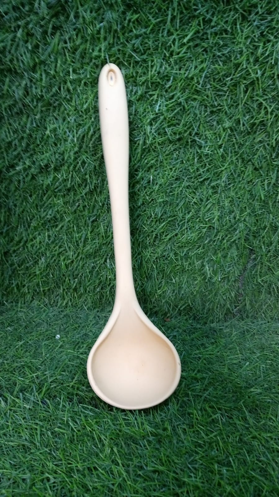 5452 Cuillère à louche en silicone, spatule à louche à soupe résistante à la chaleur avec revêtement solide hygiénique de qualité FDA (28 cm)