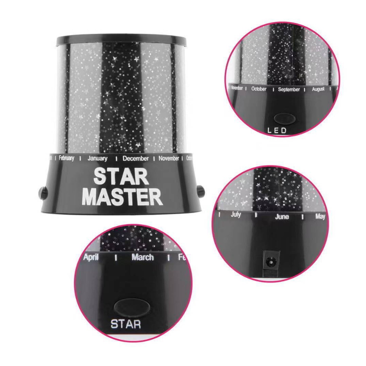 1233A Star Night Light Projector Lighting USB Lamp Led Projection LED Night DeoDap