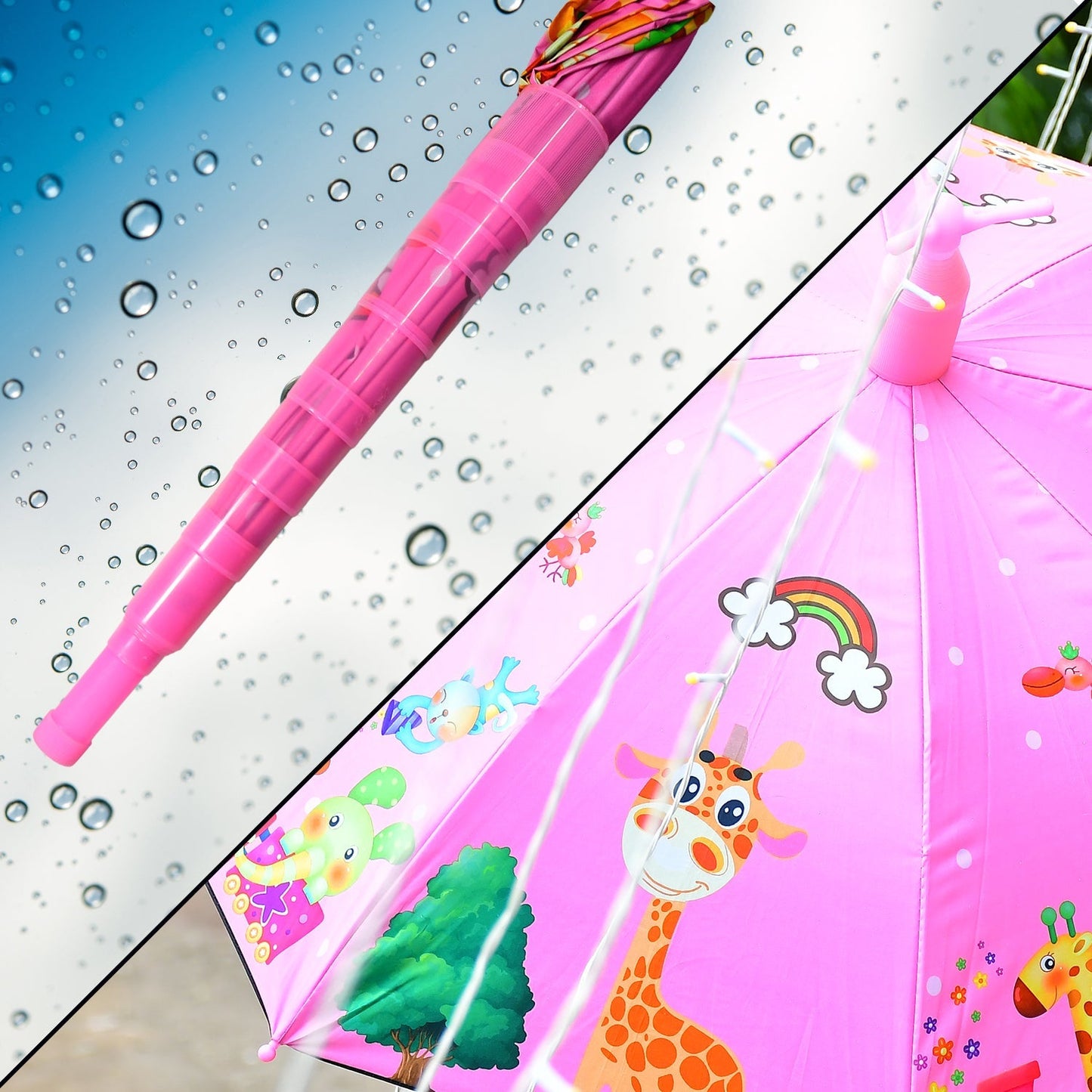 6247 Umbrella With Handle and Lightweight Safety Round plastic cap DeoDap