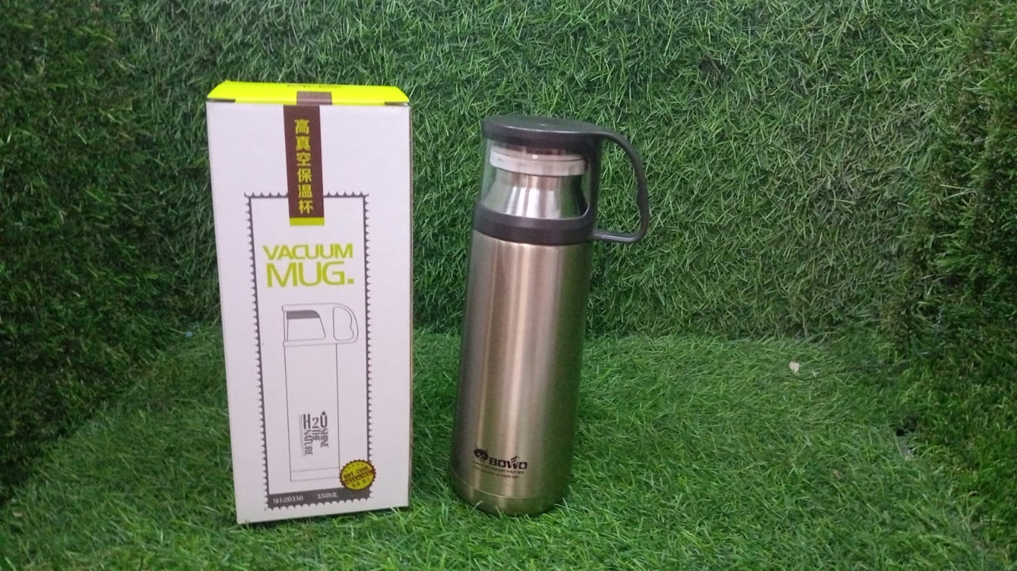 6959 Bouteille d'eau thermos en acier inoxydable | 24 heures chaud et froid | Facile à transporter | Antirouille et anti-fuite | Thé | Café | Bureau| Salle de sport | Maison (350ml)