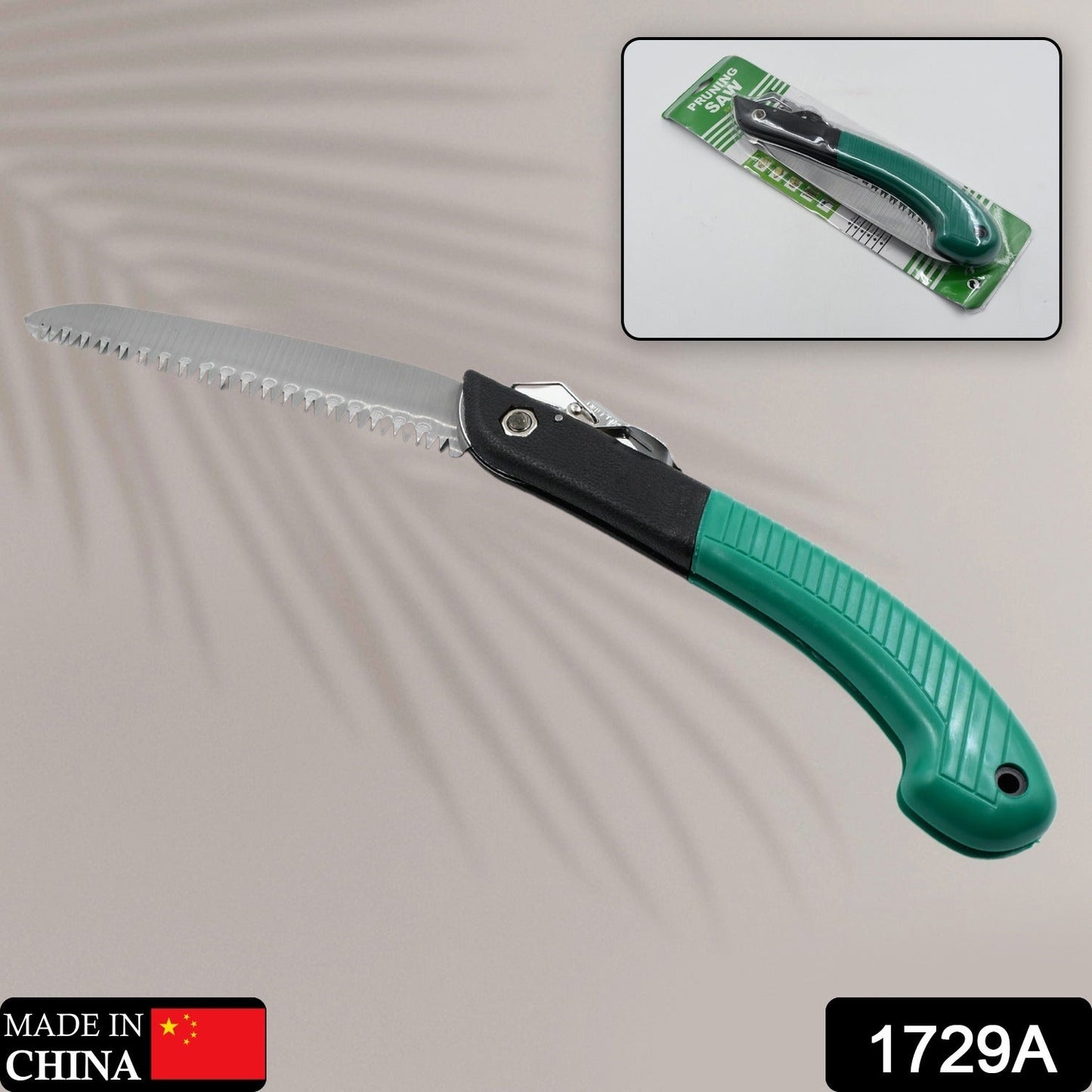 1729A Folding Handsaw, Pruning Saws for Tree Trimming Camping, Gardening, Hunting. Cutting Wood, PVC, Bone