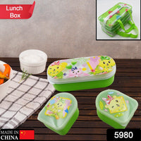 5980 Tiffin Box Smart Lunch Box High Quality 3 box Lunch Box Leak Proof Lunch Box For Home & School, Office Use